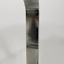 Sedia in pelle nera e acciaio, 1980 ca.