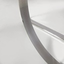 Sedia in pelle nera e acciaio, 1980 ca.