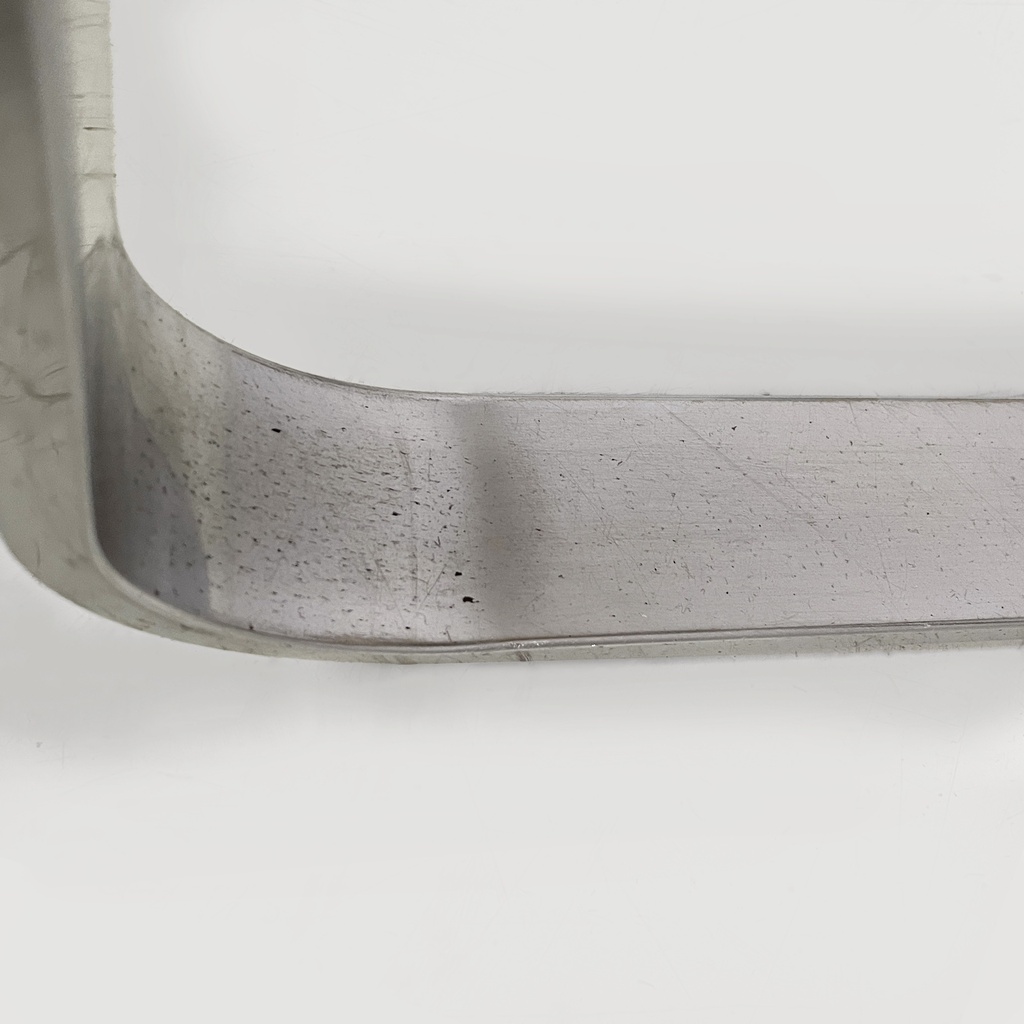 Sedia in pelle nera e acciaio, 1980 ca.