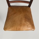 Sedie in legno e pelle marrone, 1930 ca.