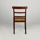 Sedie in legno e pelle marrone, 1930 ca.