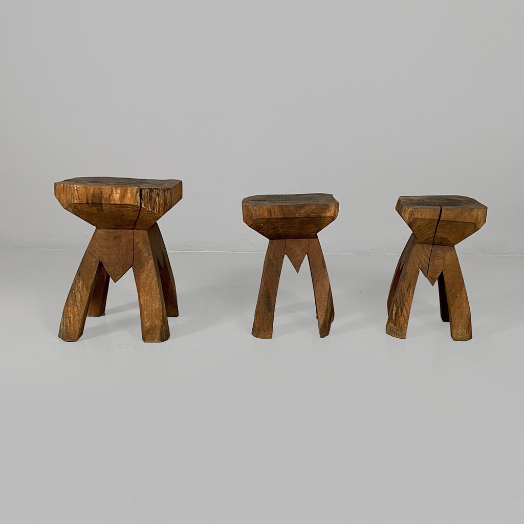 Sgabelli in legno, 1970 ca.