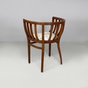 Sedia a pozzetto in legno e tessuto, 1930 ca.