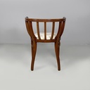 Sedia a pozzetto in legno e tessuto, 1930 ca.