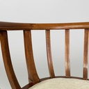 Sedia a pozzetto in legno e tessuto, 1930 ca.