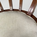 Sedia a pozzetto in legno e tessuto, 1930 ca.