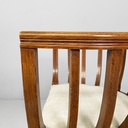 Sedia a pozzetto in legno e tessuto, 1930 ca.