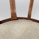 Sedia a pozzetto in legno e tessuto, 1930 ca.