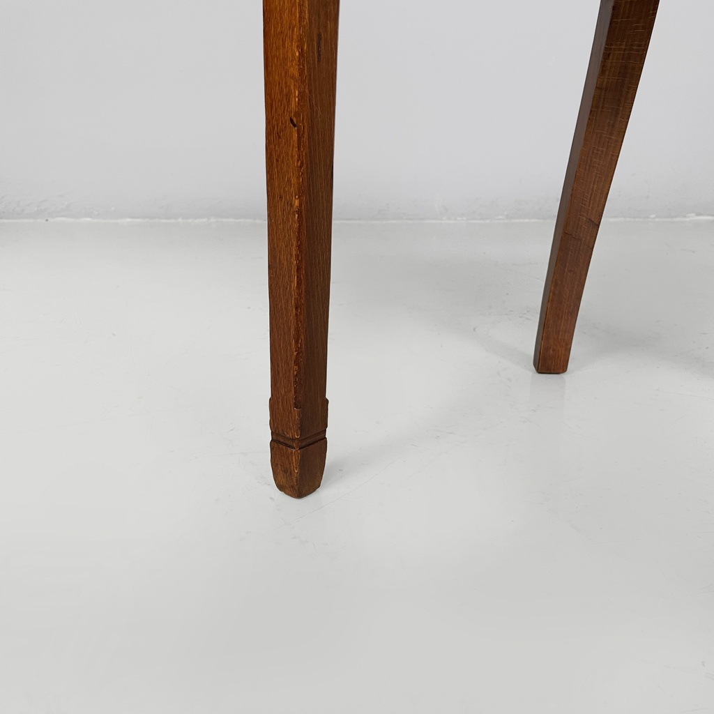 Sedia a pozzetto in legno e tessuto, 1930 ca.