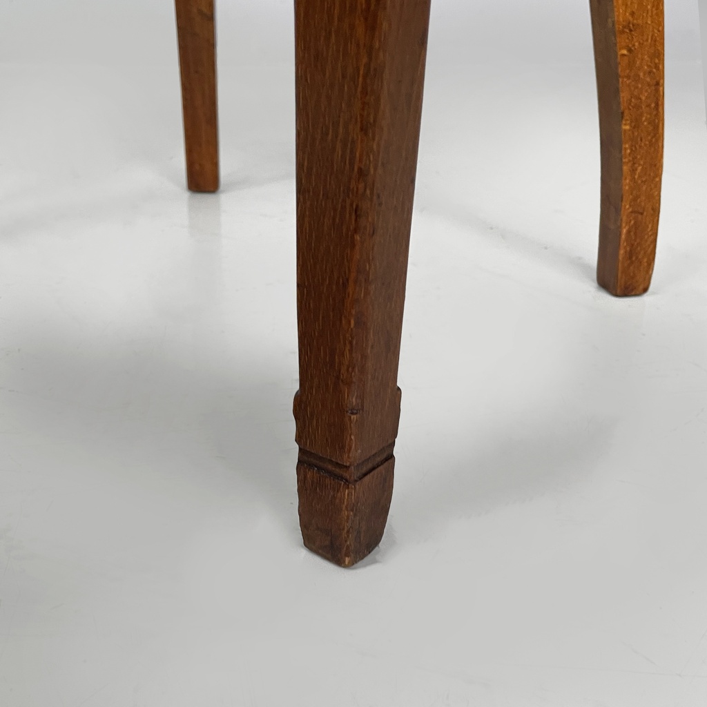 Sedia a pozzetto in legno e tessuto, 1930 ca.