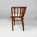 Sedie a pozzetto in legno e tessuto bianco, 1930 ca.