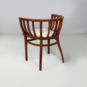 Sedie a pozzetto in legno e tessuto bianco, 1930 ca.