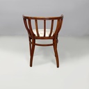 Sedie a pozzetto in legno e tessuto bianco, 1930 ca.