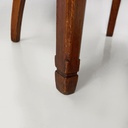 Sedie a pozzetto in legno e tessuto bianco, 1930 ca.