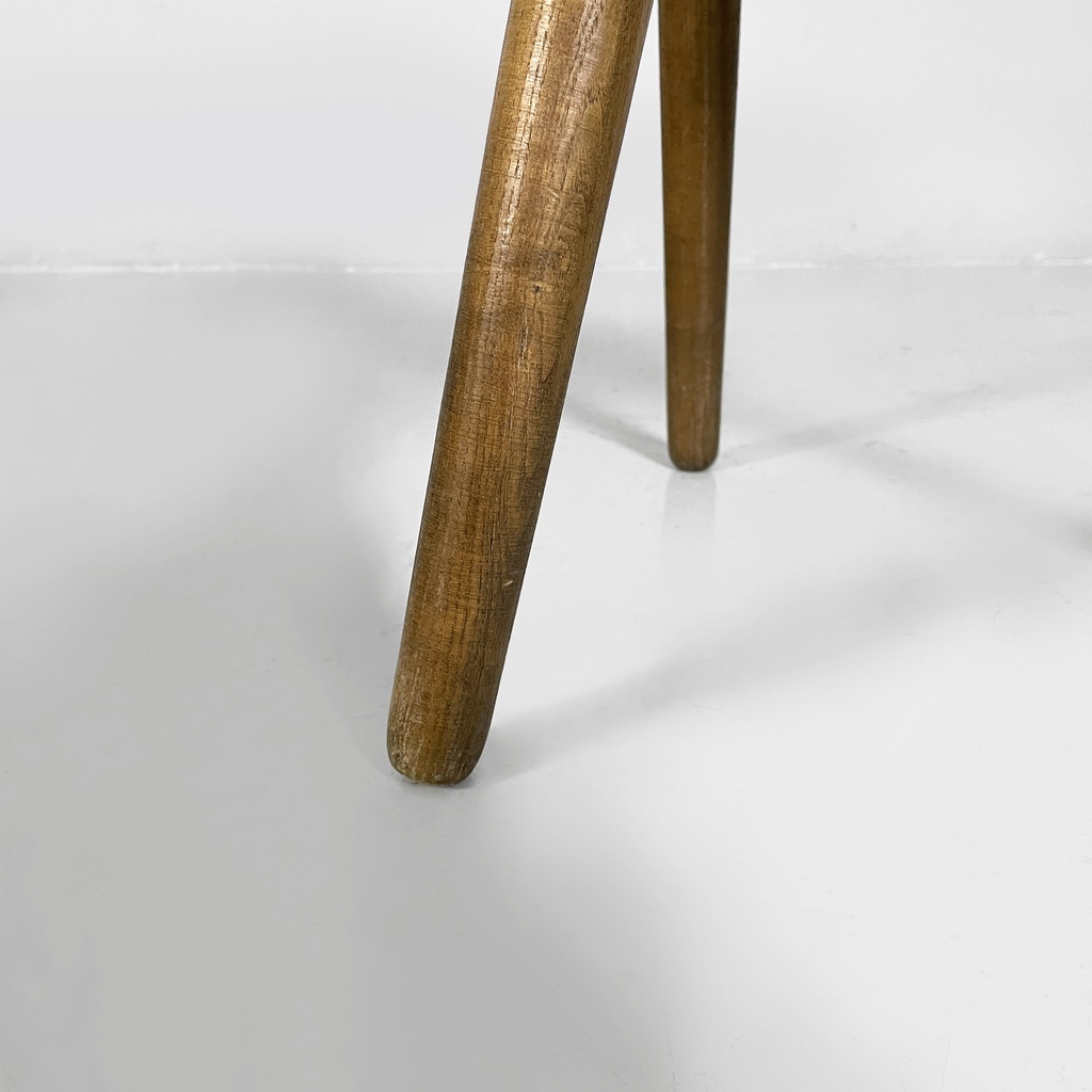 Sgabello da tavolo in legno, 1950 ca.