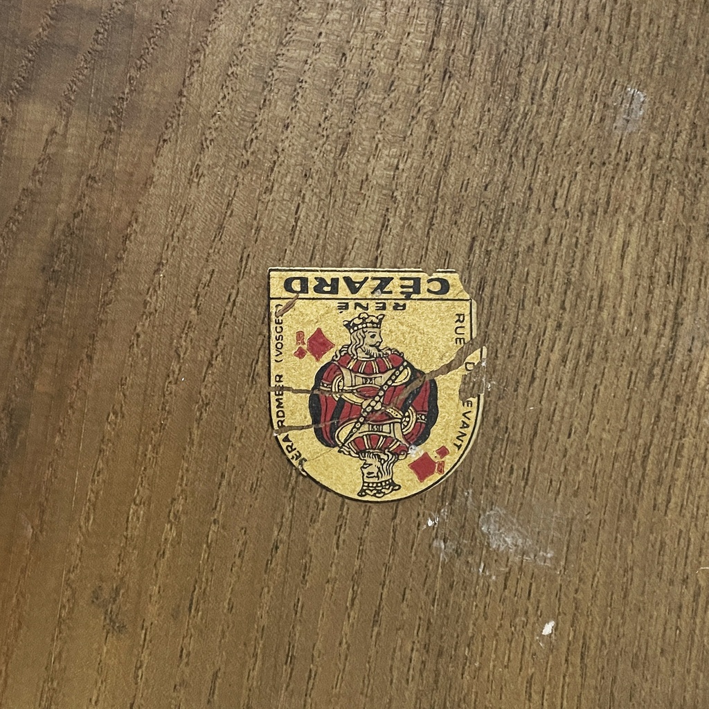 Sgabello da tavolo in legno, 1950 ca.