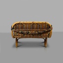 Daybed in rattan, 1960 ca.