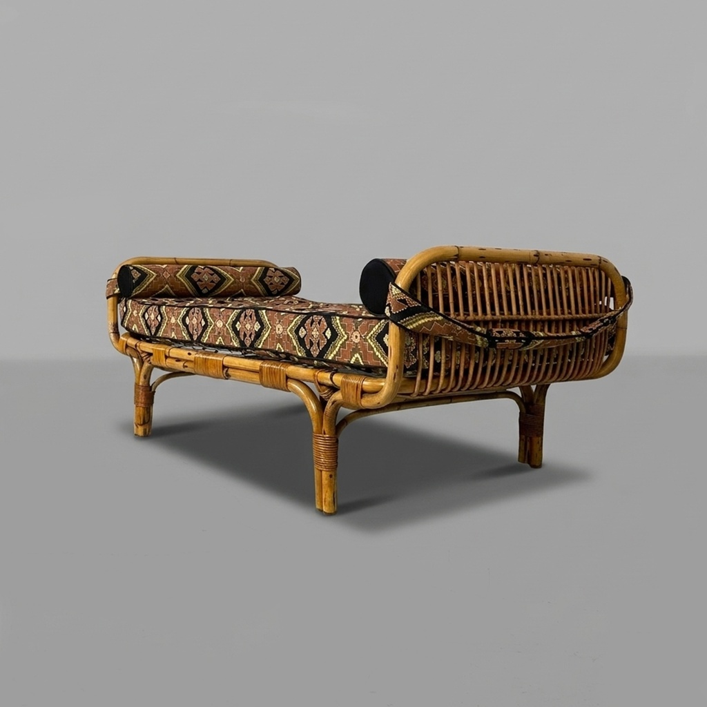 Daybed in rattan, 1960 ca.