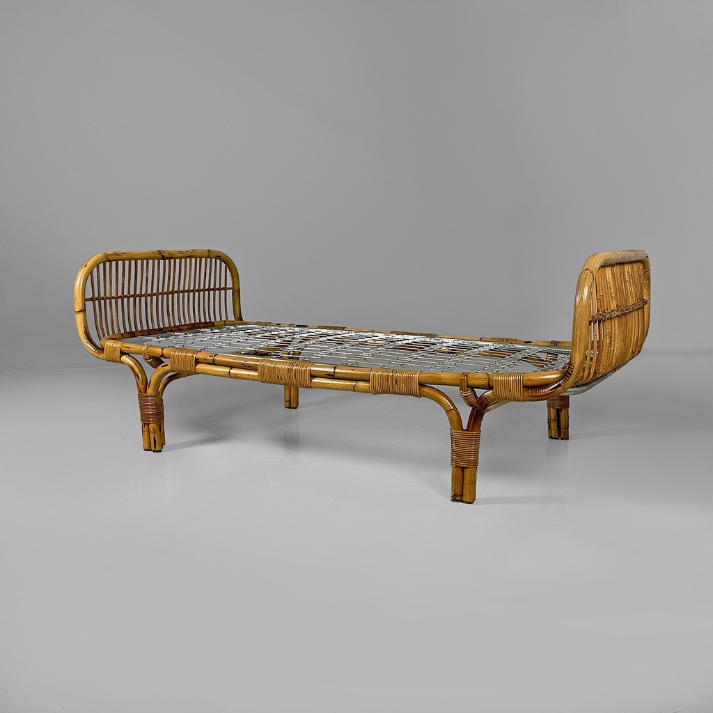 Daybed in rattan, 1960 ca.
