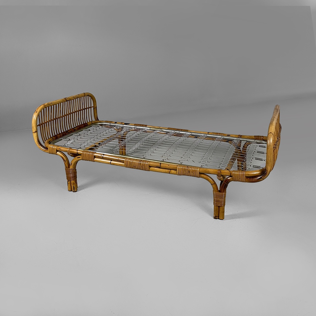 Daybed in rattan, 1960 ca.