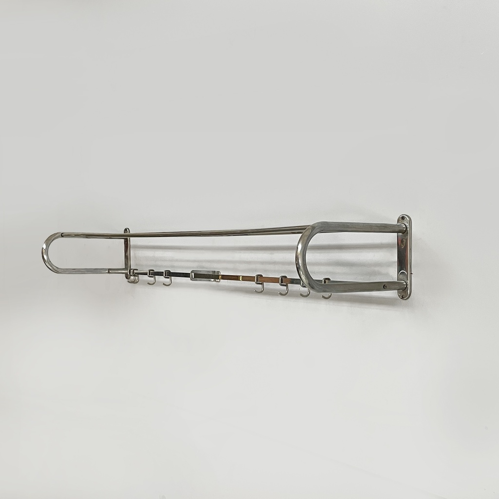 Appendiabiti con cappelliera in metallo, 1940 ca.