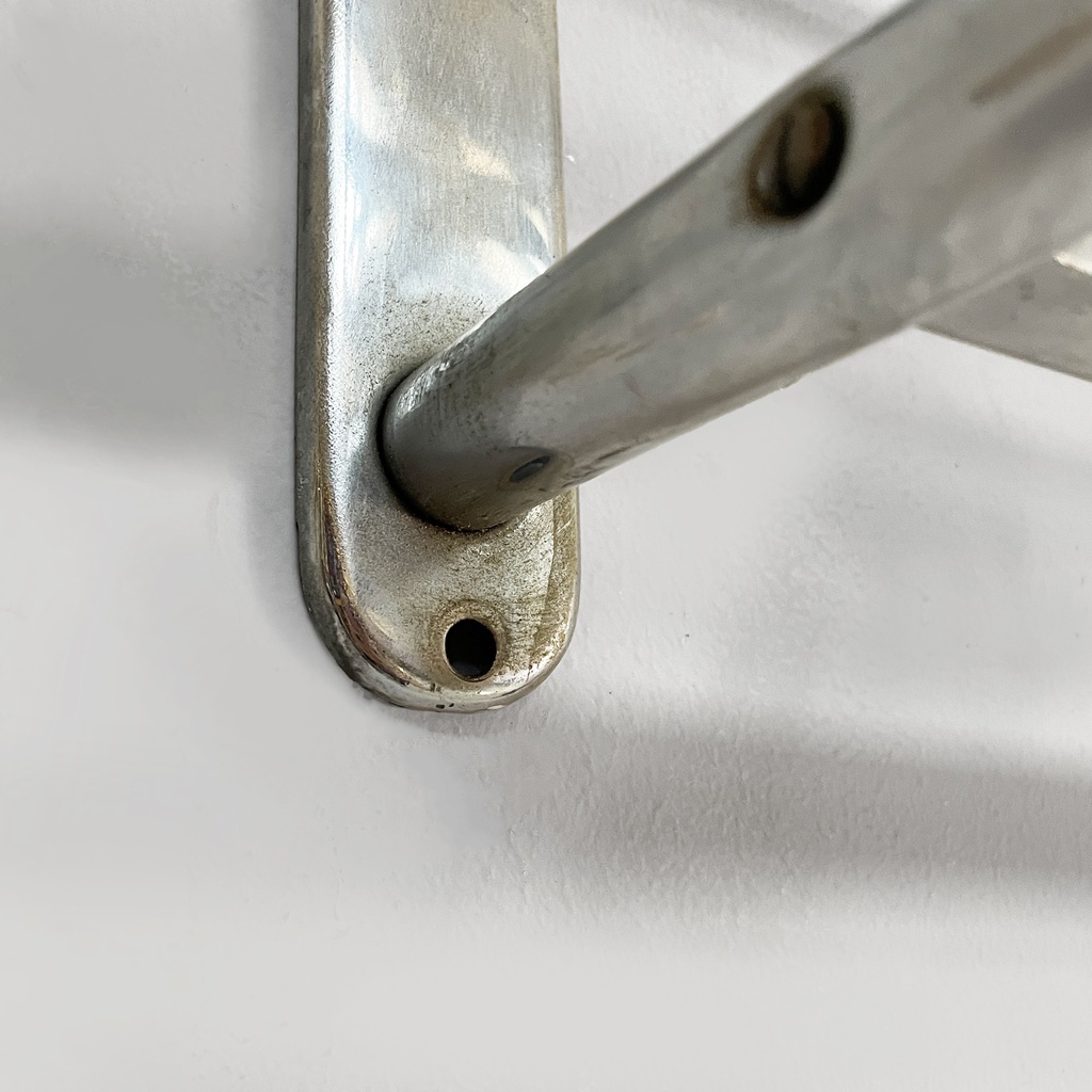 Appendiabiti con cappelliera in metallo, 1940 ca.