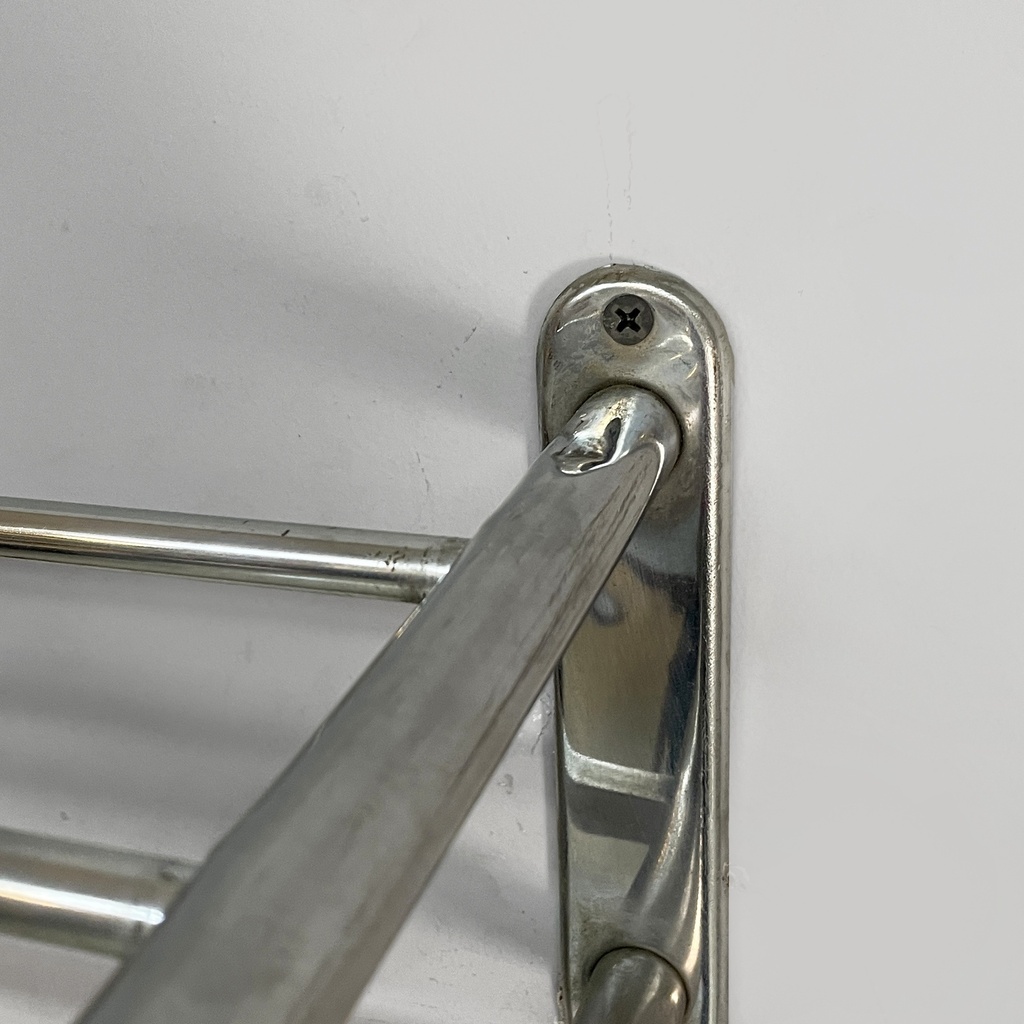 Appendiabiti con cappelliera in metallo, 1940 ca.