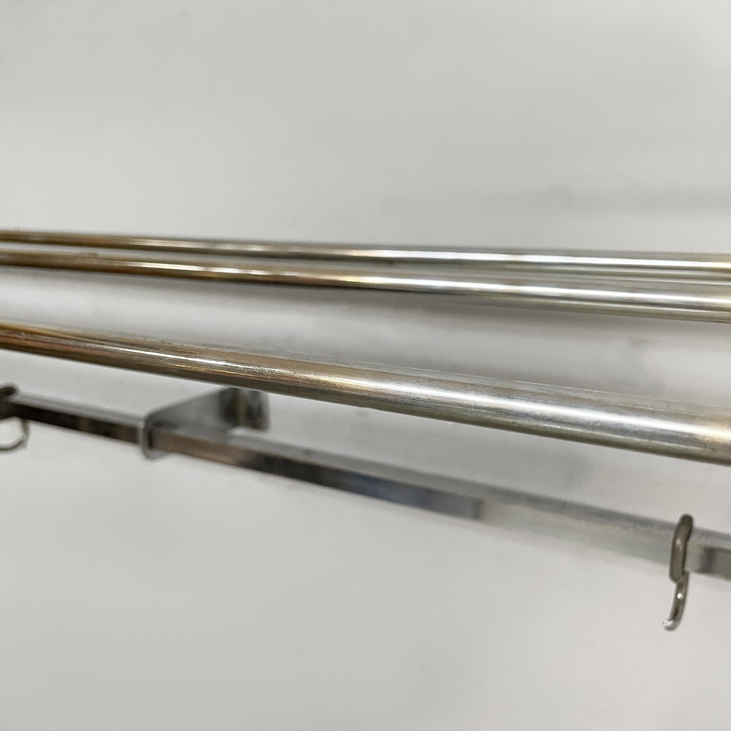 Appendiabiti con cappelliera in metallo, 1940 ca.