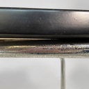 Sedia in paglia, legno nero e acciaio, 1960 ca. 