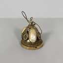 Campanella da hotel in madreperla e ottone, metà 1800 ca.