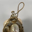 Campanella da hotel in madreperla e ottone, metà 1800 ca.