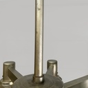 Lampadario in vetro giallo e metallo, 1930 ca.