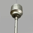 Lampadario in vetro giallo e metallo, 1930 ca.