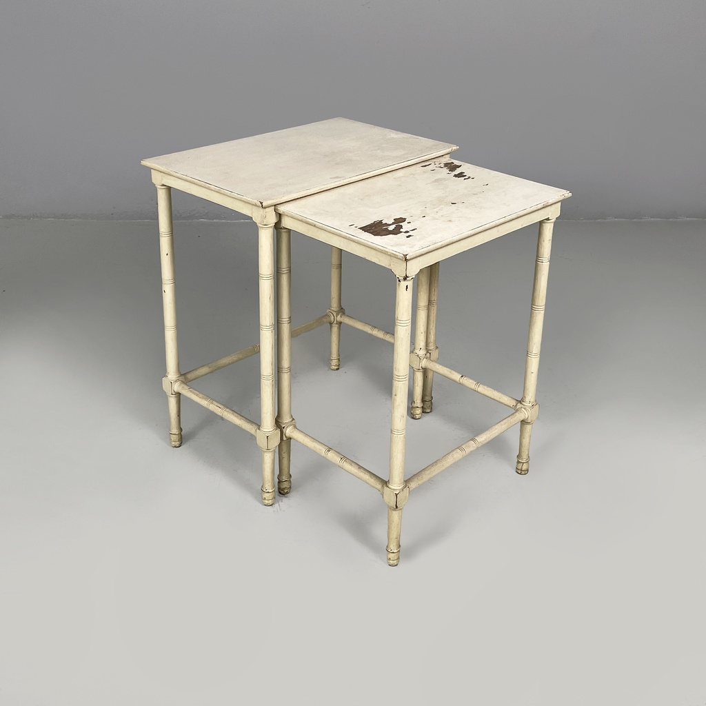 Tavoli da caffè in legno bianco, 1940 ca.