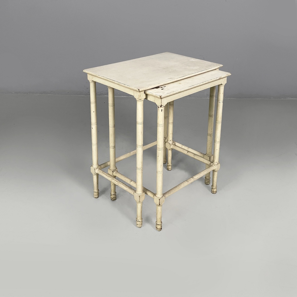 Tavoli da caffè in legno bianco, 1940 ca.