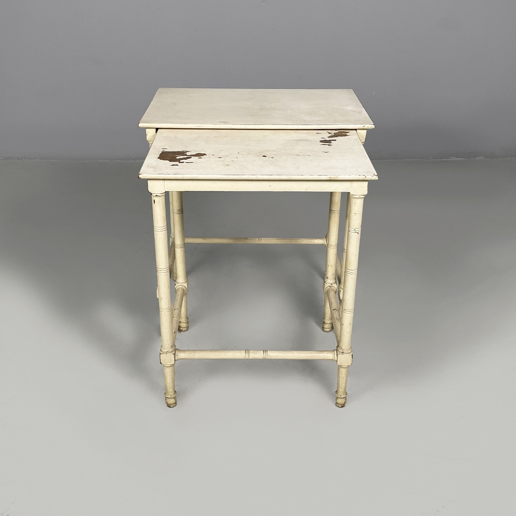 Tavoli da caffè in legno bianco, 1940 ca.