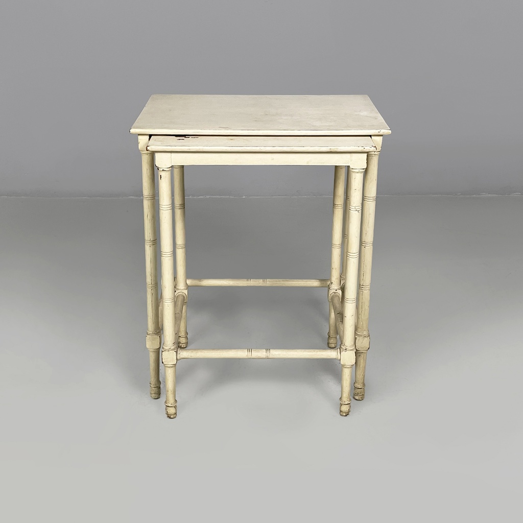 Tavoli da caffè in legno bianco, 1940 ca.