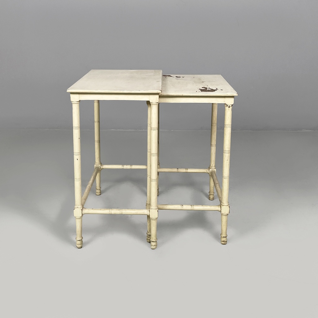 Tavoli da caffè in legno bianco, 1940 ca.