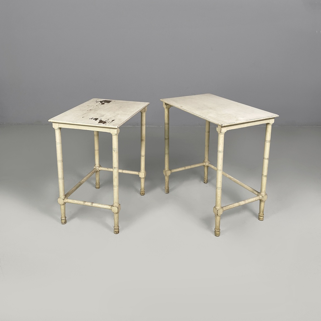 Tavoli da caffè in legno bianco, 1940 ca.