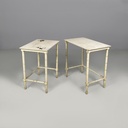 Tavoli da caffè in legno bianco, 1940 ca.