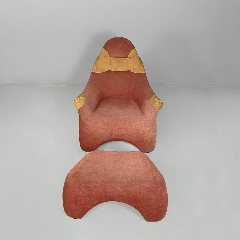 Poltrona con poggiapiedi Hal di Marc Sadler per Cassina, 1990 ca. 