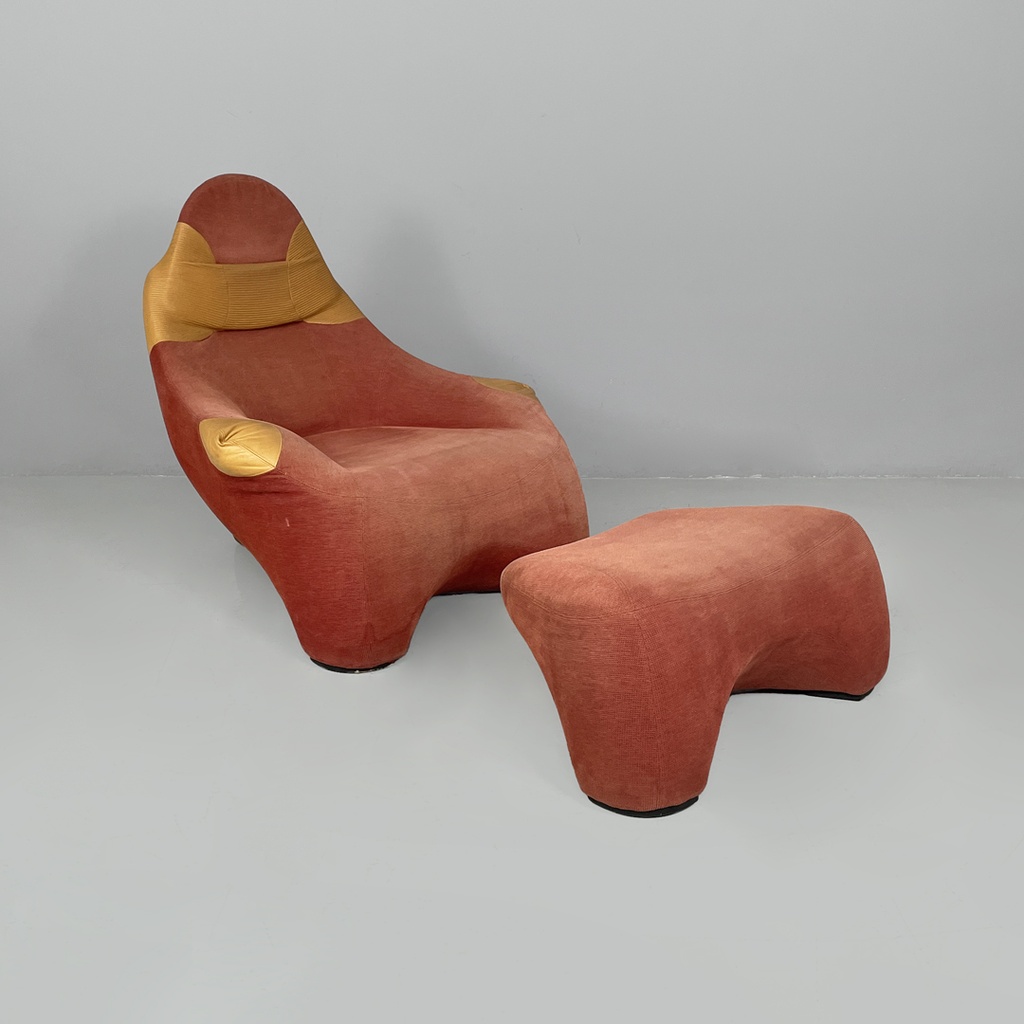 Poltrona con poggiapiedi Hal di Marc Sadler per Cassina, 1990 ca. 