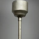 Lampadario in vetro giallo e metallo, 1930 ca.