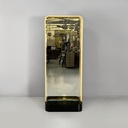 Specchio da terra in legno chiaro e nero, 1930 ca.