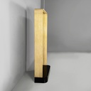 Specchio da terra in legno chiaro e nero, 1930 ca.