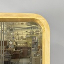 Specchio da terra in legno chiaro e nero, 1930 ca.