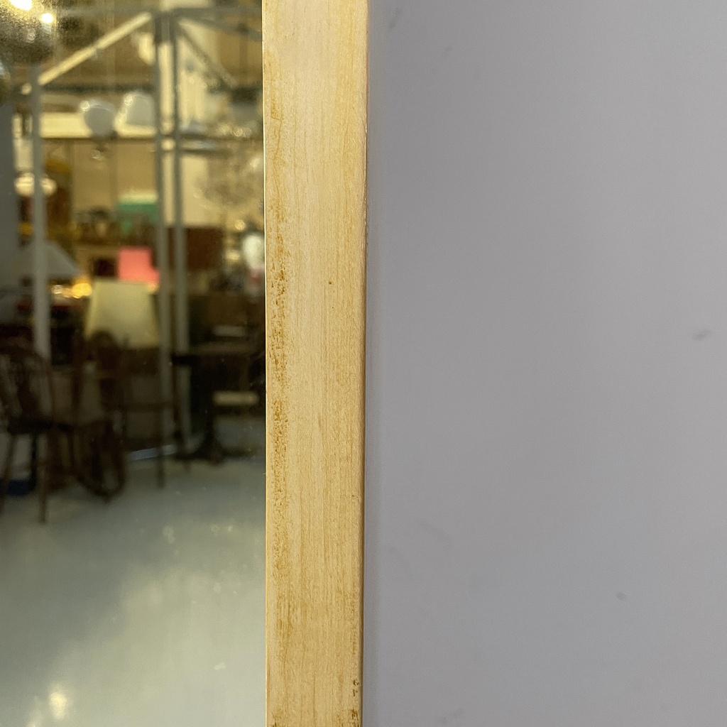 Specchio da terra in legno chiaro e nero, 1930 ca.