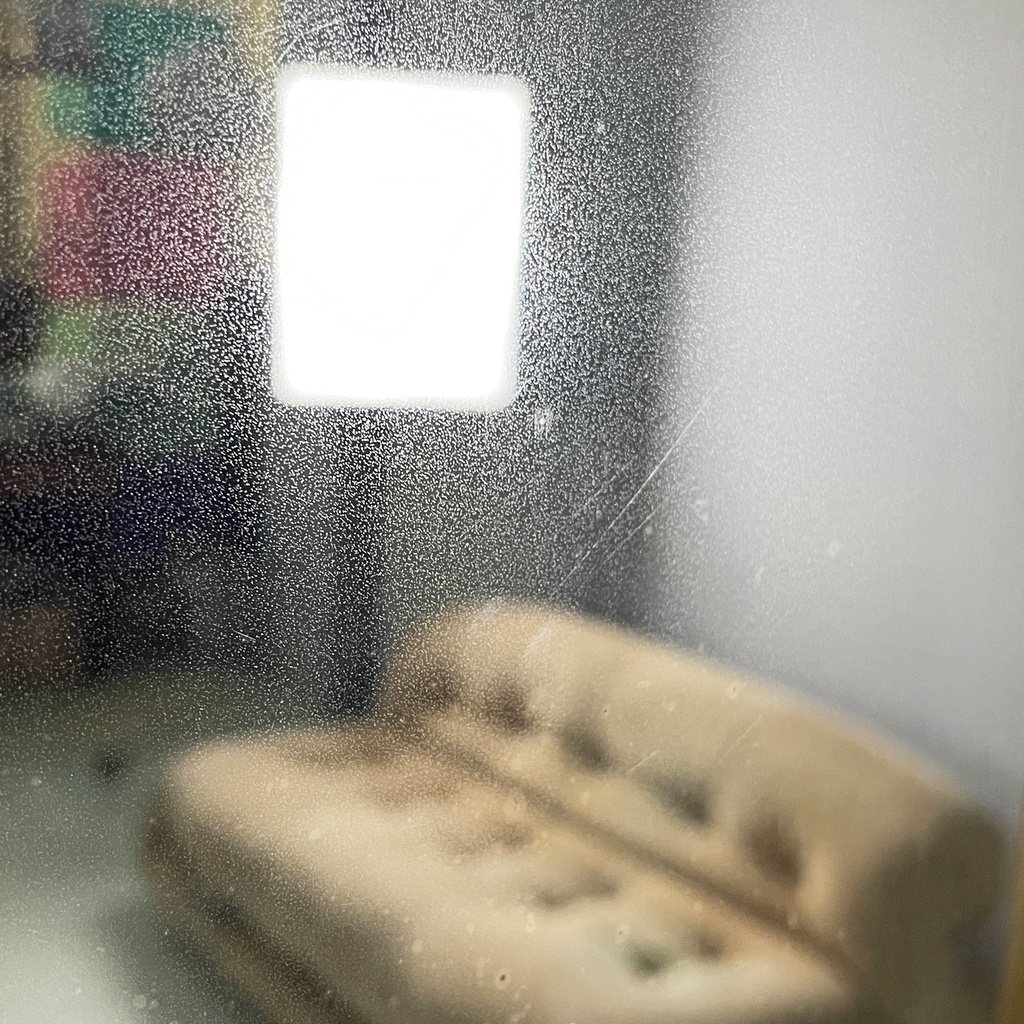 Specchio da terra in legno chiaro e nero, 1930 ca.