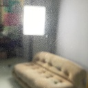 Specchio da terra in legno chiaro e nero, 1930 ca.