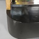 Specchio da terra in legno chiaro e nero, 1930 ca.